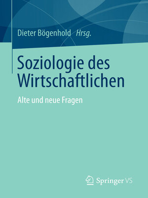 cover image of Soziologie des Wirtschaftlichen